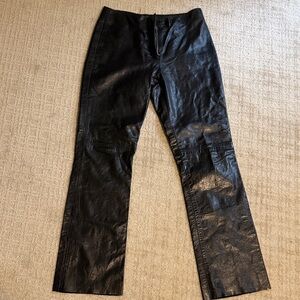 Black Leather Poleci Pants
